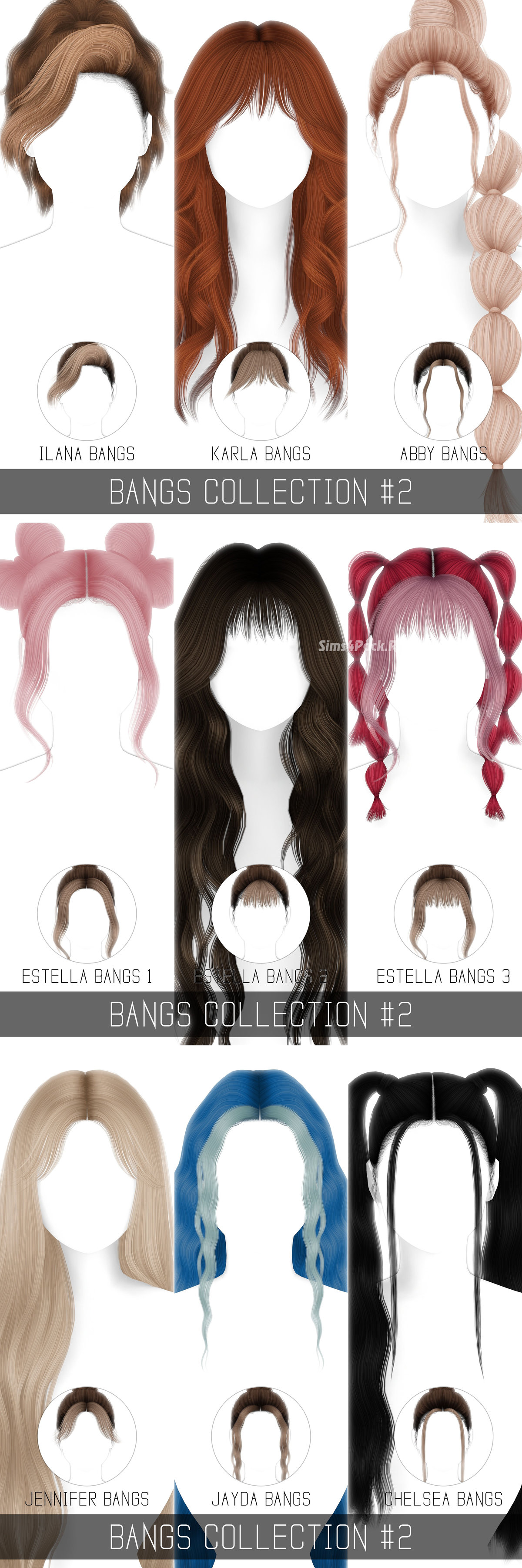 Коллекция накладных челок. Часть 2 "BANGS COLLECTION 2"