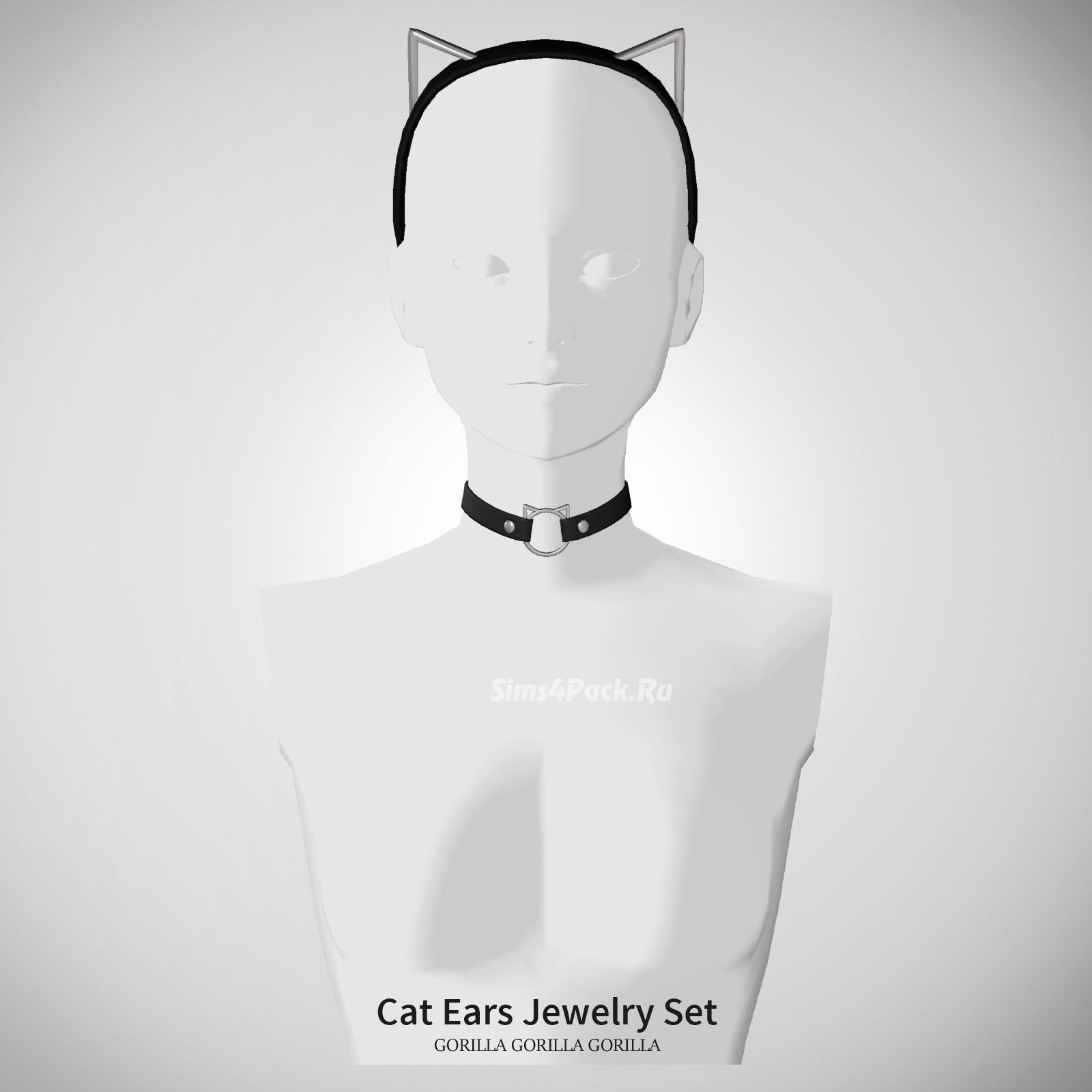 Ободок и чокер "Cat Ears Jewelry Set"