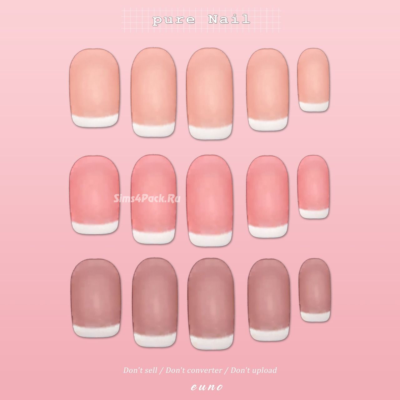 Маникюр "sims4cc pure nail"