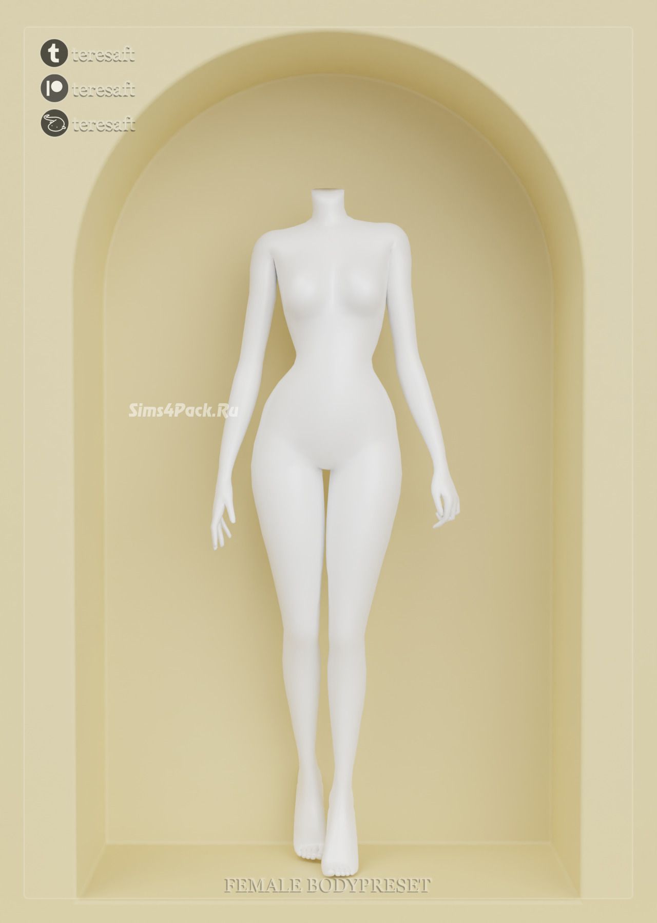 Пресет тела "FEMALE BODYPRESET 04 - MARILYN MONROE"