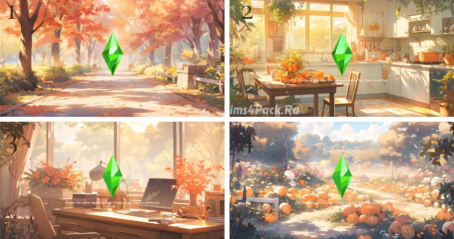 Набор осенних фонов для экрана загрузки "Autumn Loading Screens"