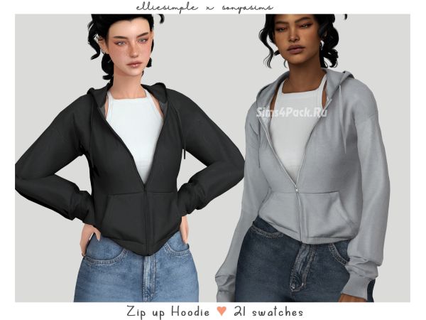 Топ и кофта для симочек "zip up hoodie"