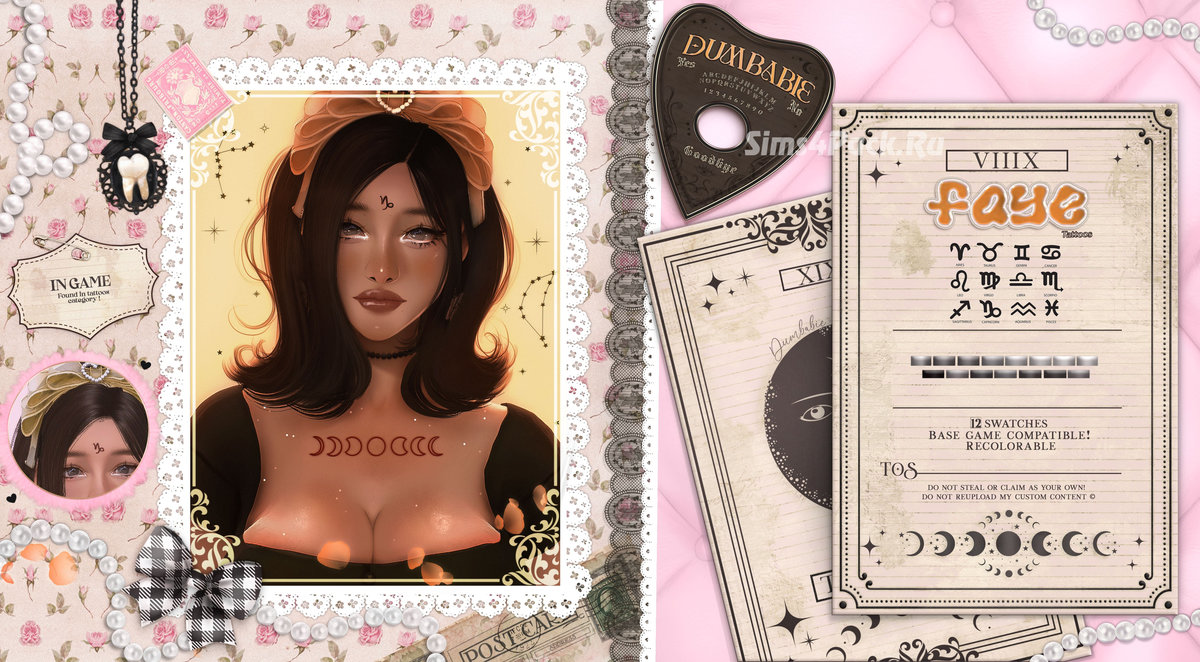 Тату на лбу "Faye Tattoos"