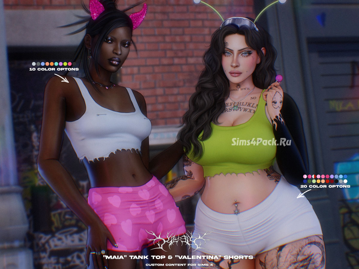 Топ и шортики для симочек "Maia & Valentina Set"