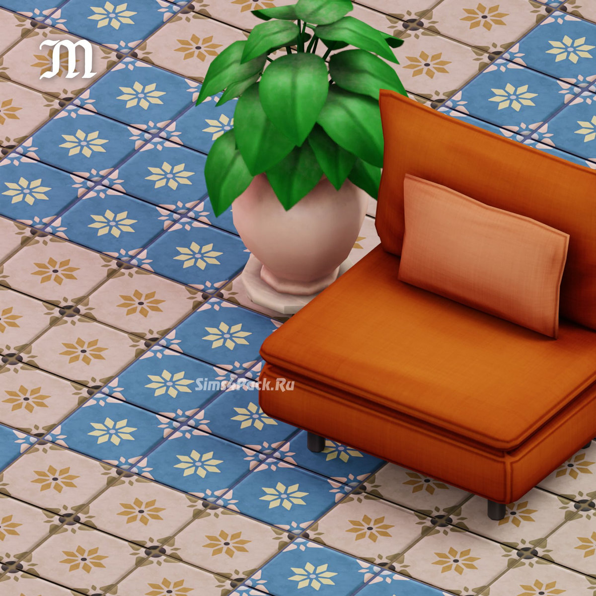 Напольная плитка "Floral Tiles"