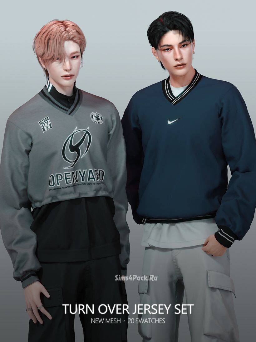 Кофты для симов "Turn Over Jersey Set"