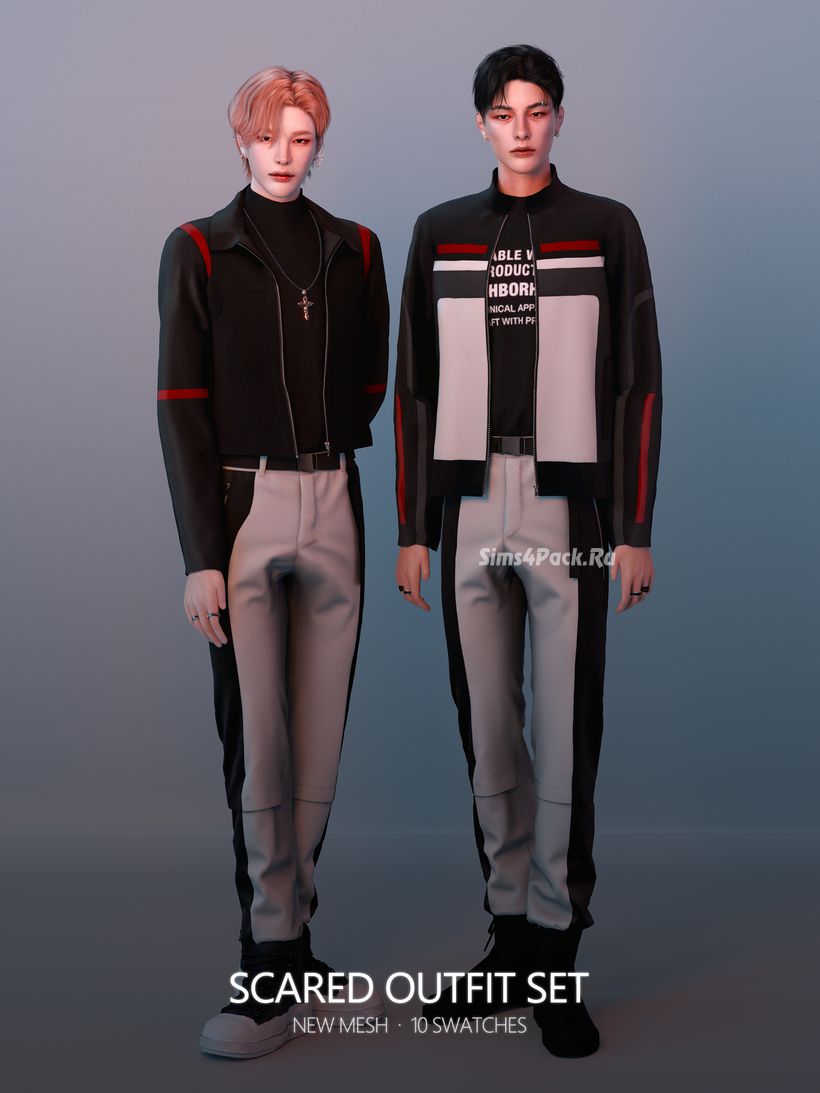 Костюм для симов "Scared Outfit Set"