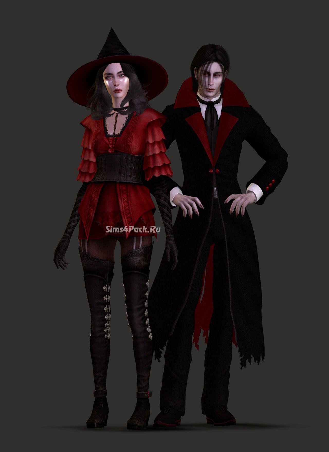 Костюмы Ведьмы и Дракулы "HALLOWEEN SET 2"