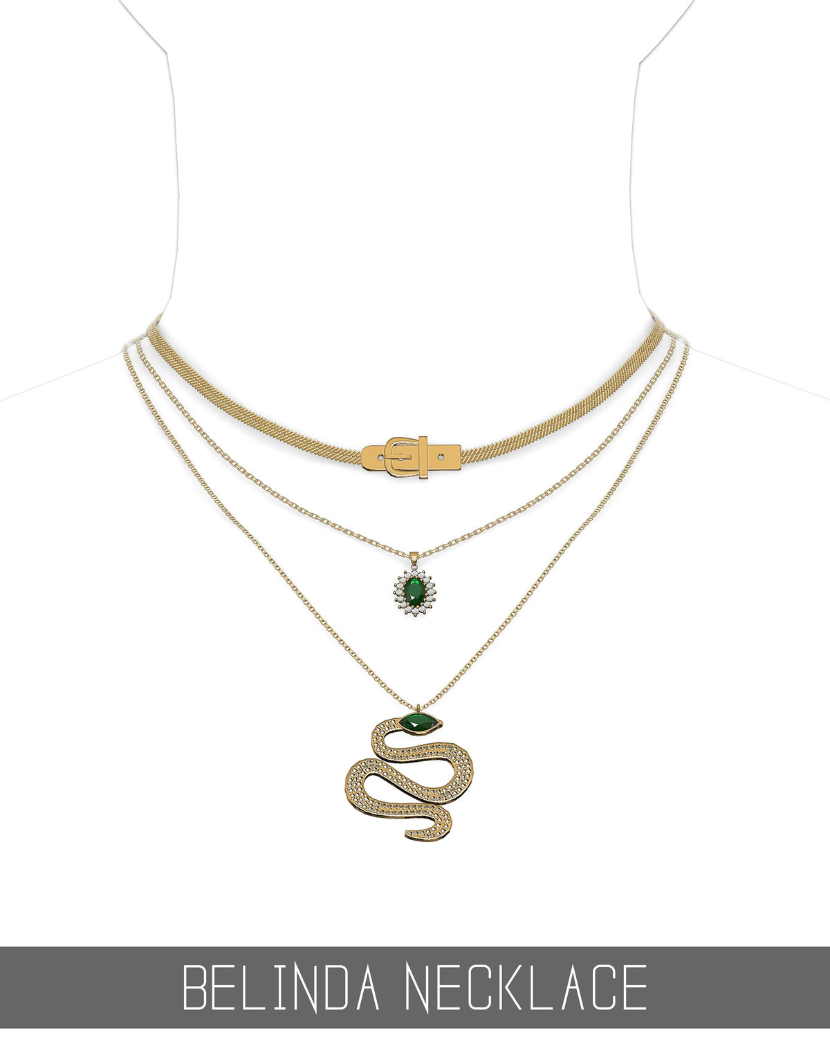 Комплект украшений "BELINDA NECKLACE"