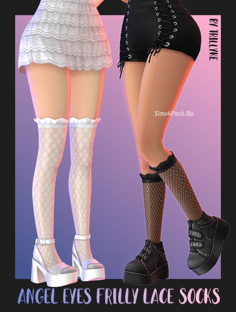 Чулки и гольфы для симочек "Angel Eyes Frilly Lace Socks"