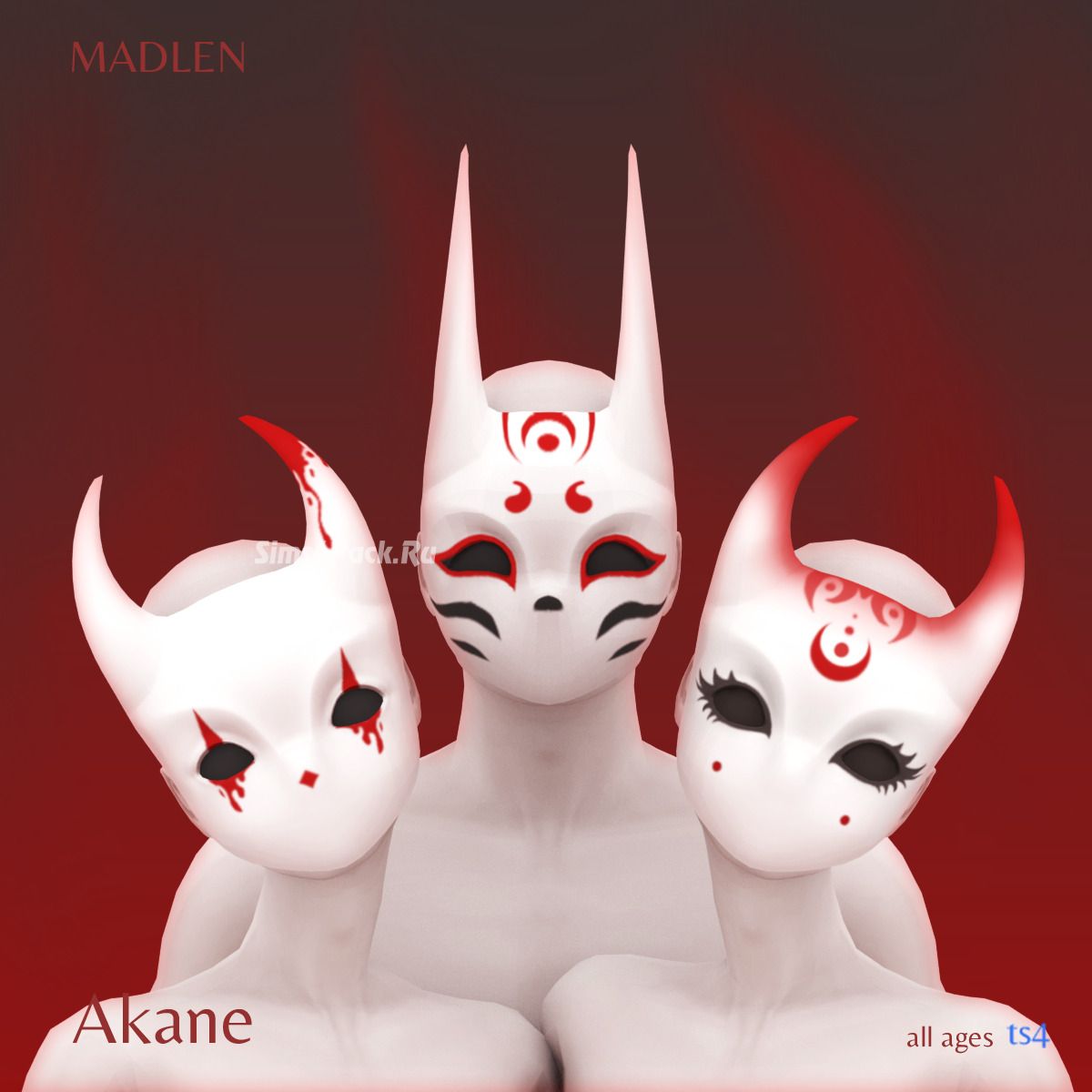Маски демонов для Хэллоуина "Akane Halloween Masks"