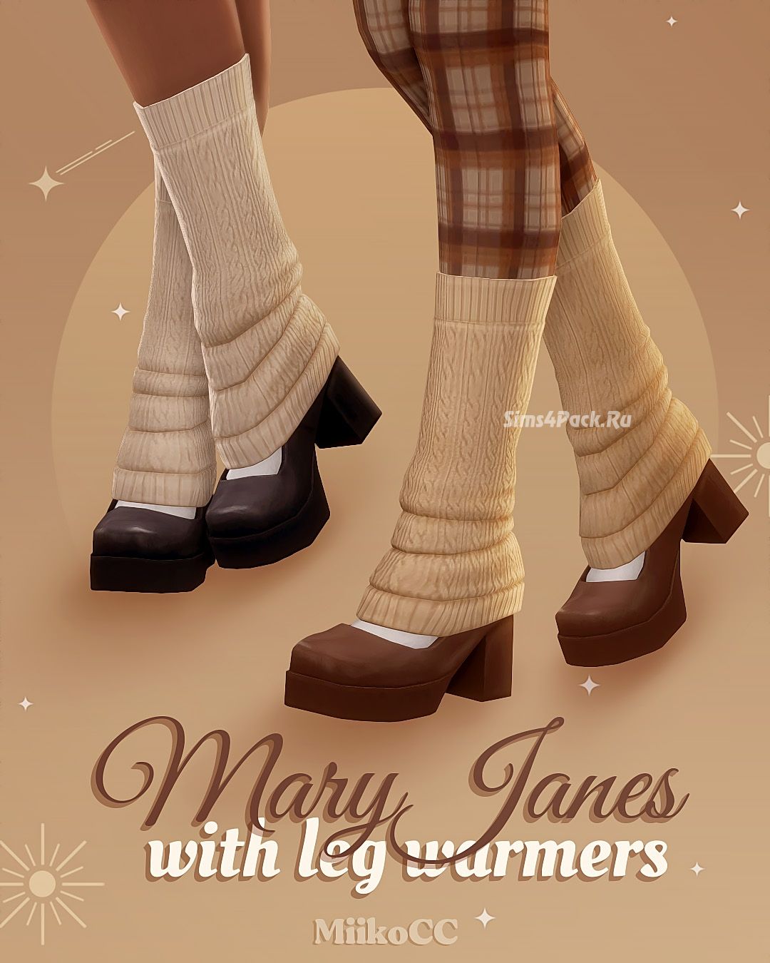 Туфли с гетрами "Mary Janes with leg warmers"