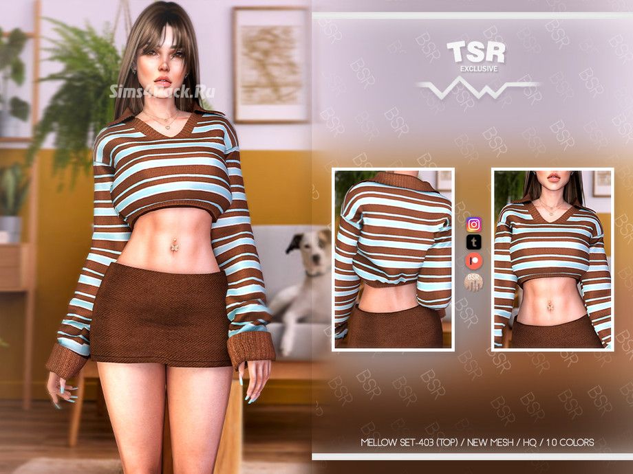 Женский свитер "MELLOW SET-403 (TOP) BD1097"