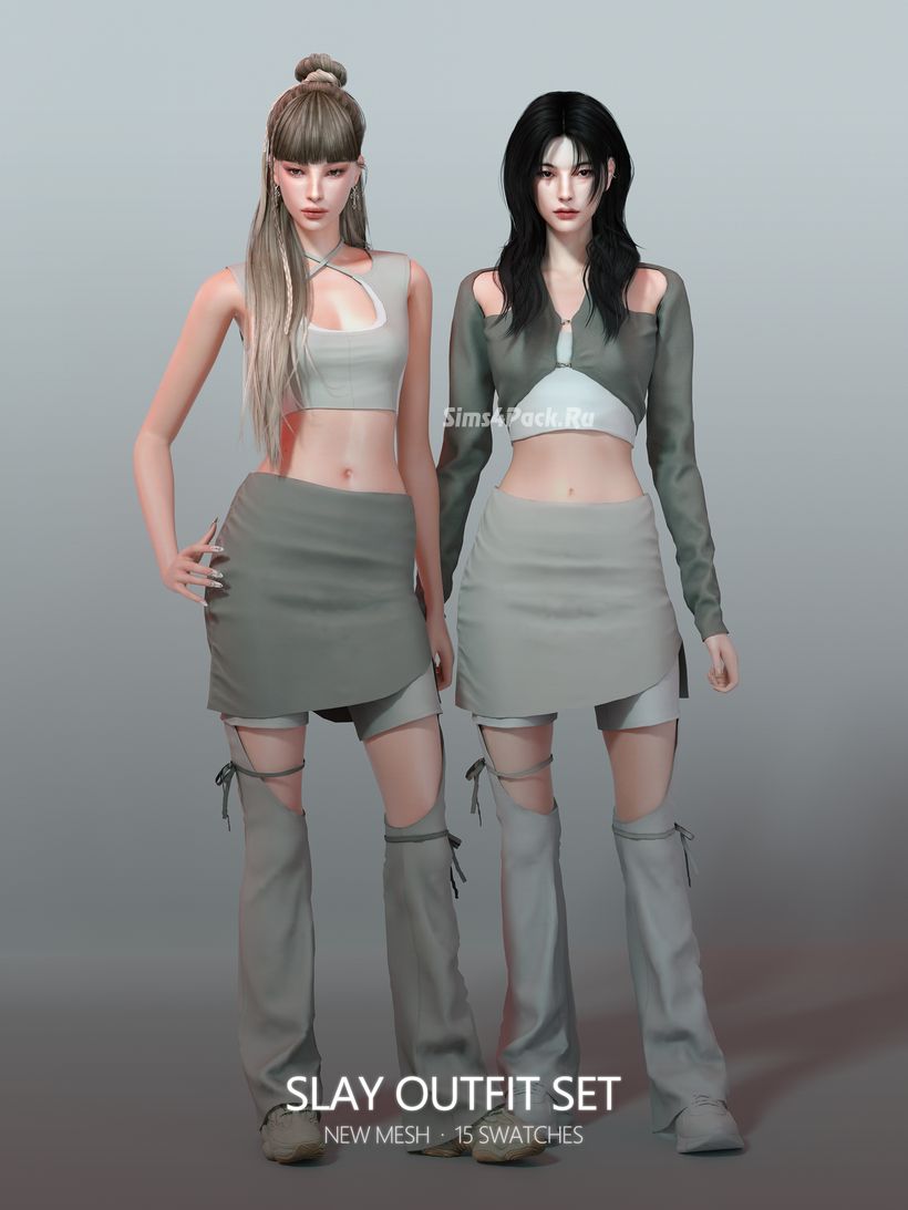 Футуристичный комплект для симочек "SLAY Outfit Set"