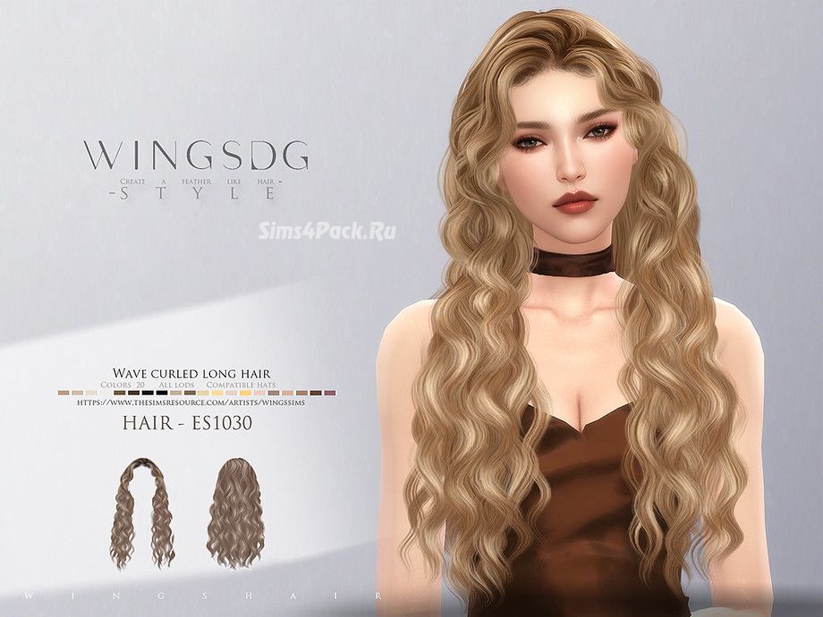 Прическа "WINGS-ES1020-Wave curled long hair"