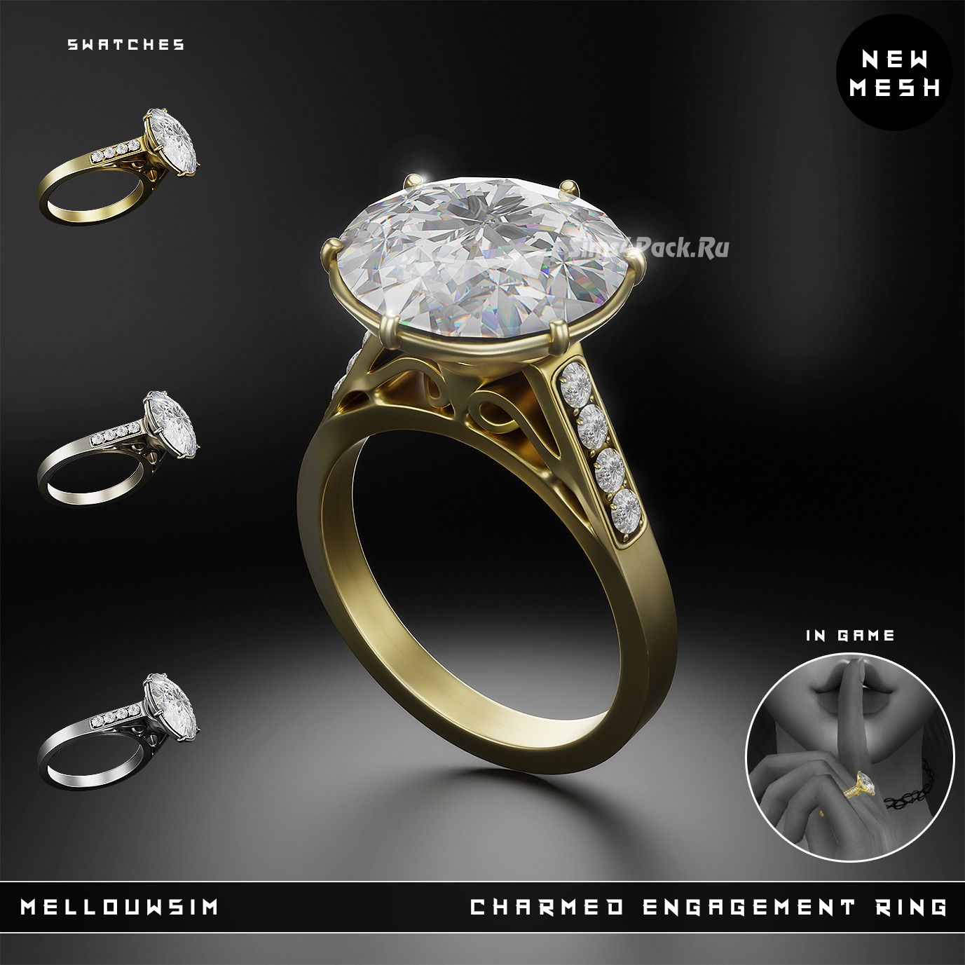 Кольцо для симочек "CHARMED Engagement Ring"
