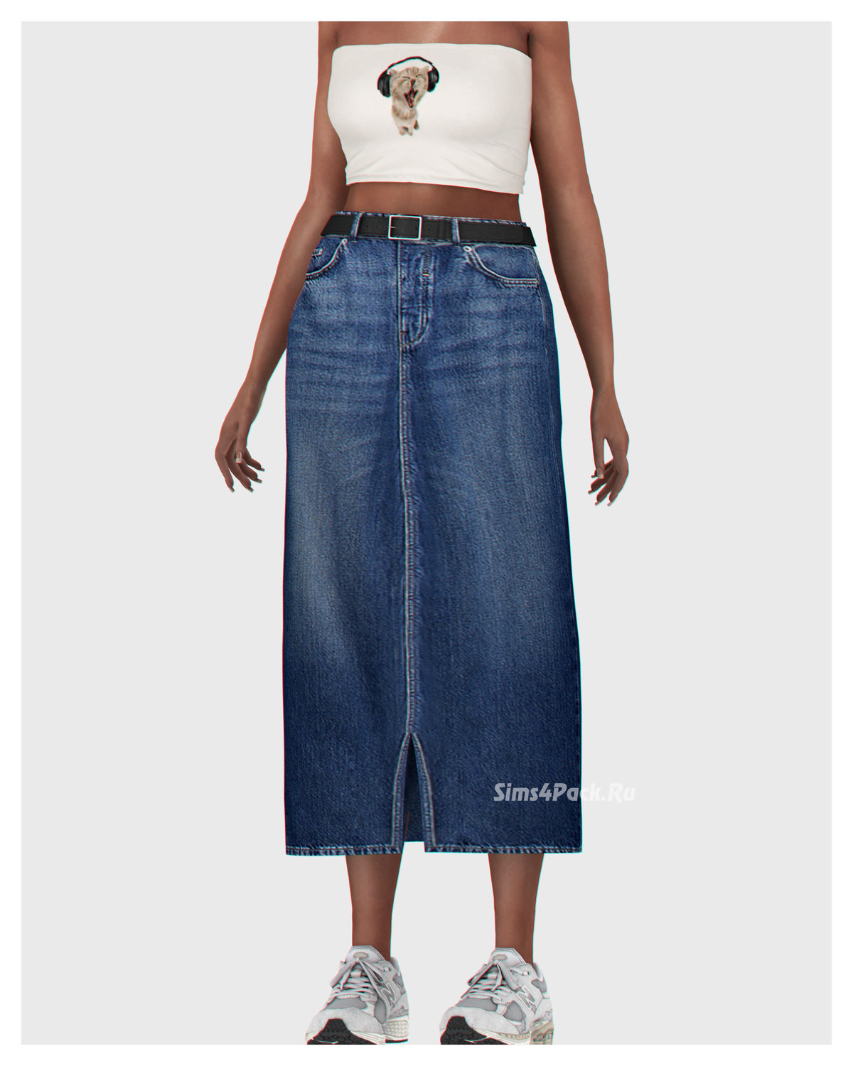 Юбка для симочек "Belted Long Denim Skirt"