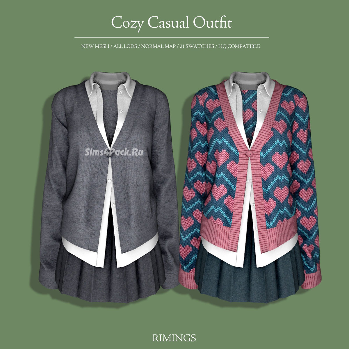 Наряд для симочки "Cozy Casual Outfit"