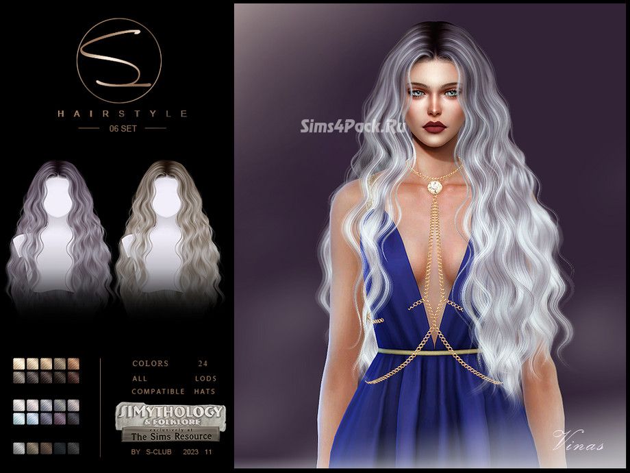 Женская прическа "SIMythology hairstyle 06"