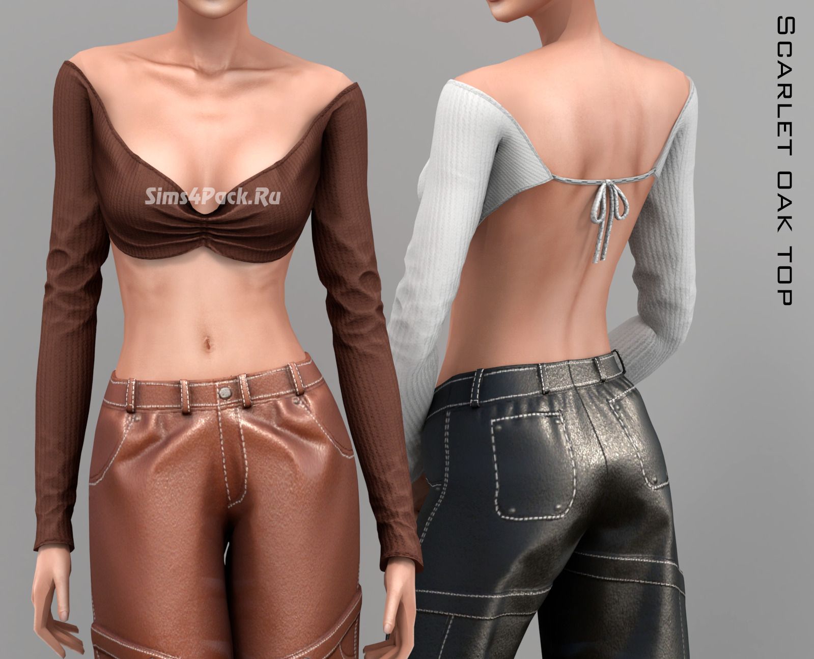 Топ для симочек "Scarlet oak crop top"