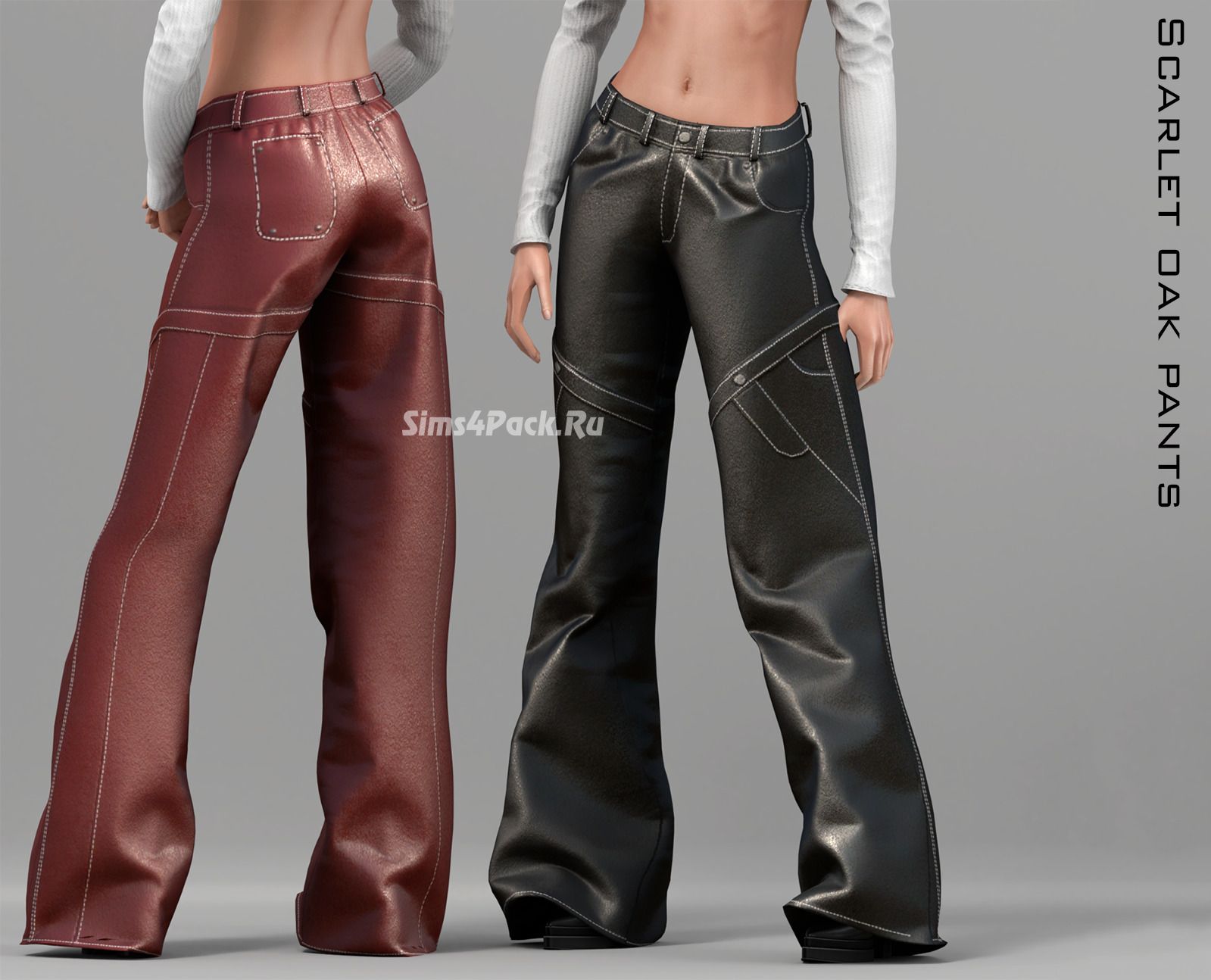 Женские брюки "Scarlet oak leather pants"