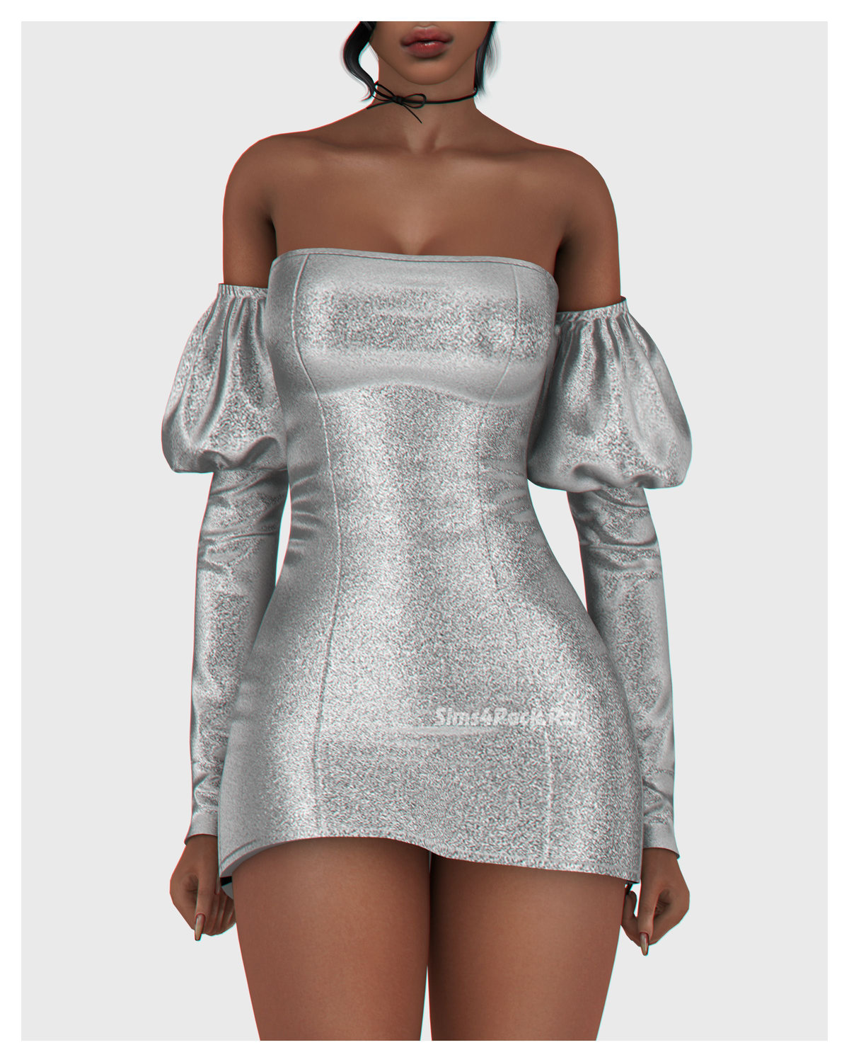 Платье "Gwen Puff Sleeves Dress"