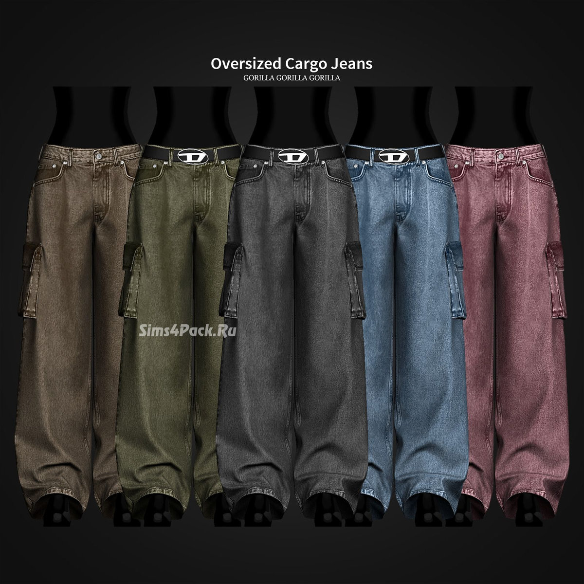 Женские джинсы "Oversized Cargo Jeans"