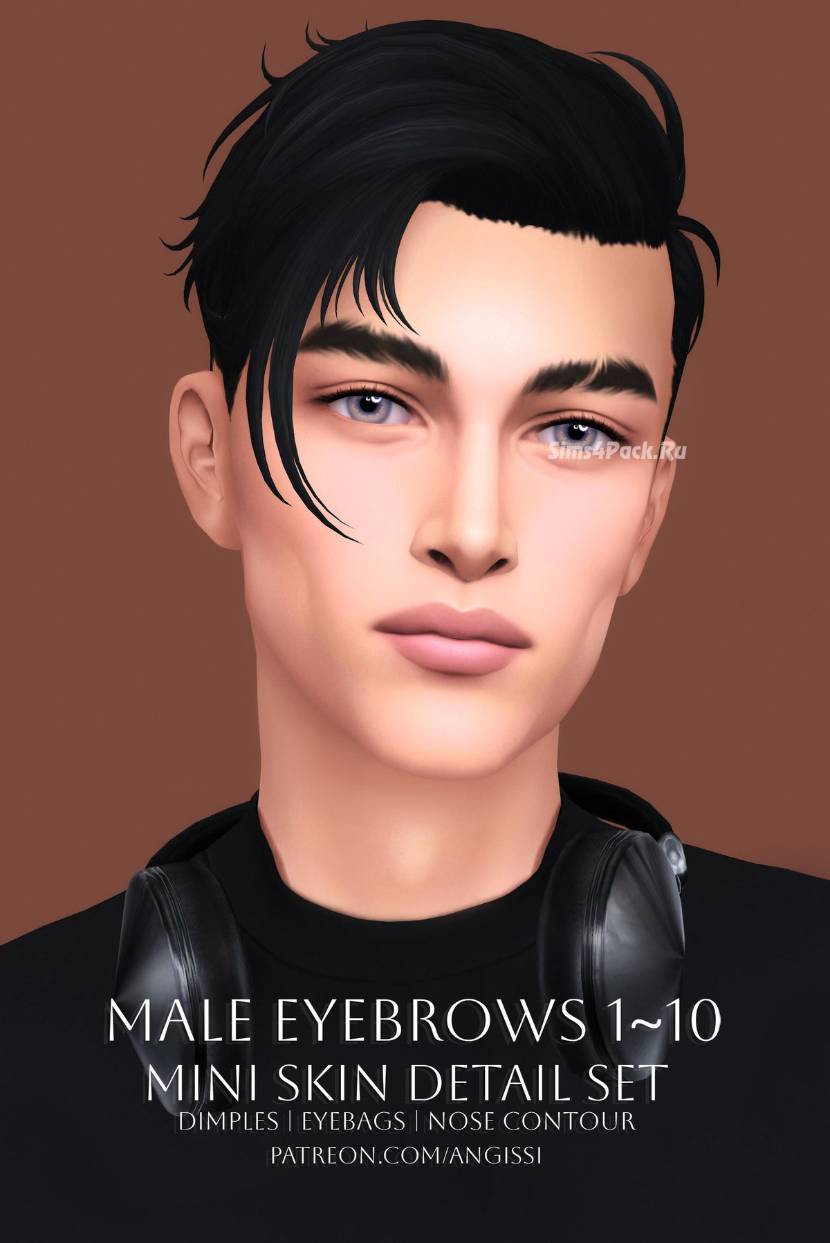 Брови и генетика для симов "Mini Skin Detail Set P01"