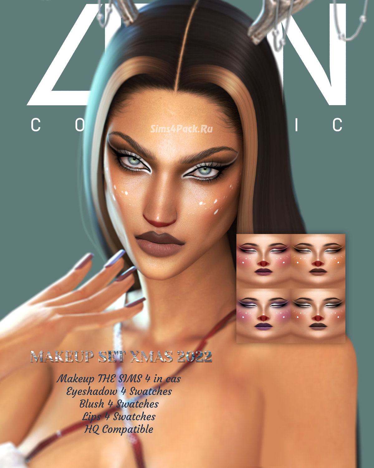 Рождественский макияж "MAKEUP SET XMAS 2022"