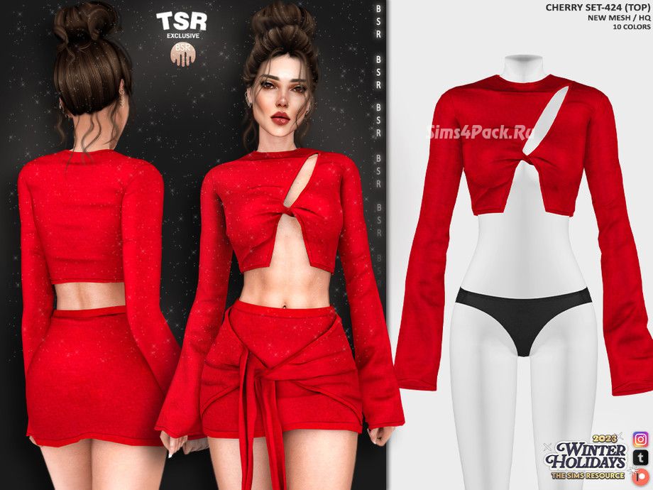 Топ и юбка "CHERRY SET-424"