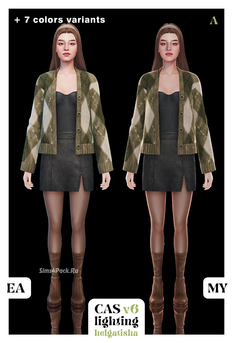 Мод на освещение сима в CAS "CAS LIGHTING MOD V6"