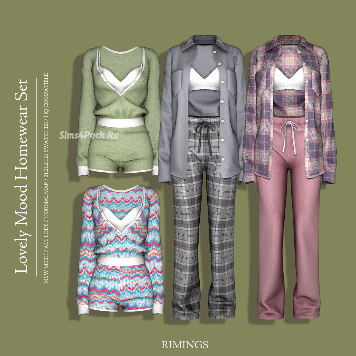 Домашняя одежда для симочек "Lovely Mood Homewear Set"