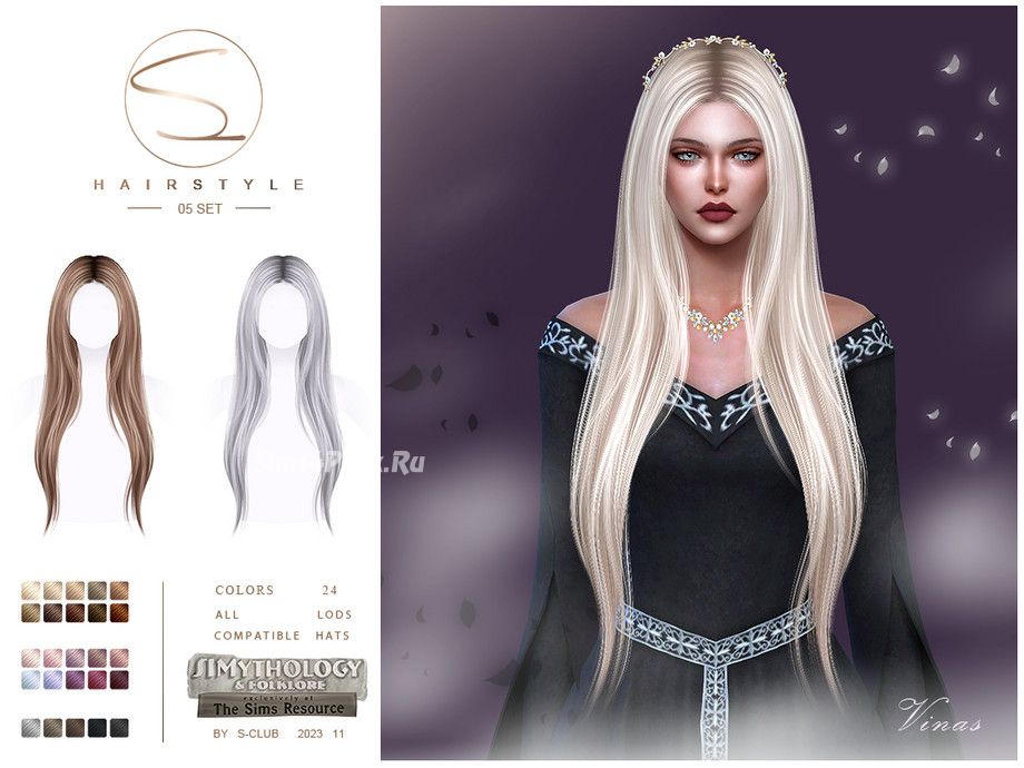 Женская прическа "SIMythology hairstyle 05"