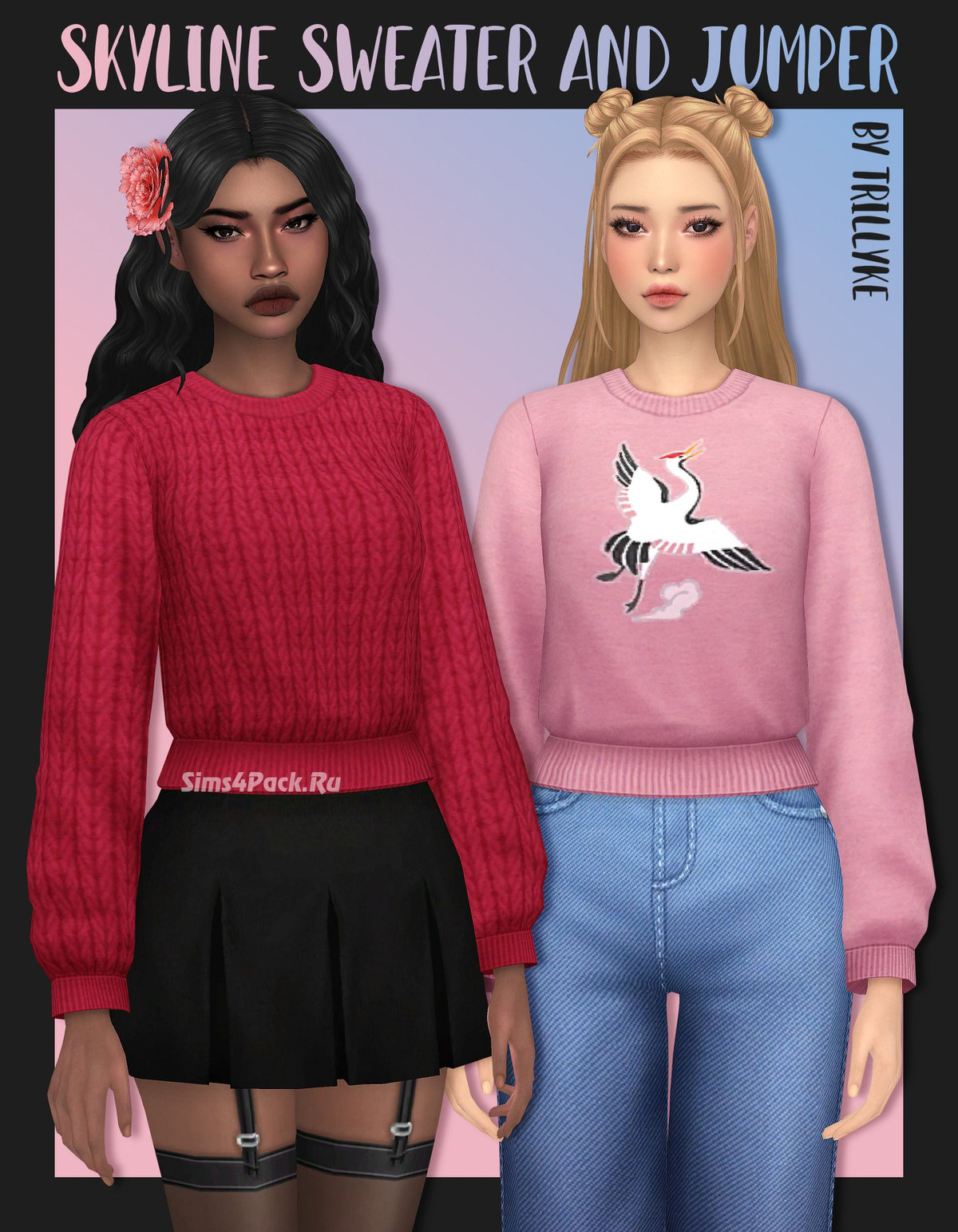 Свитер и джемпер для симочек "Skyline Sweater and Jumper"
