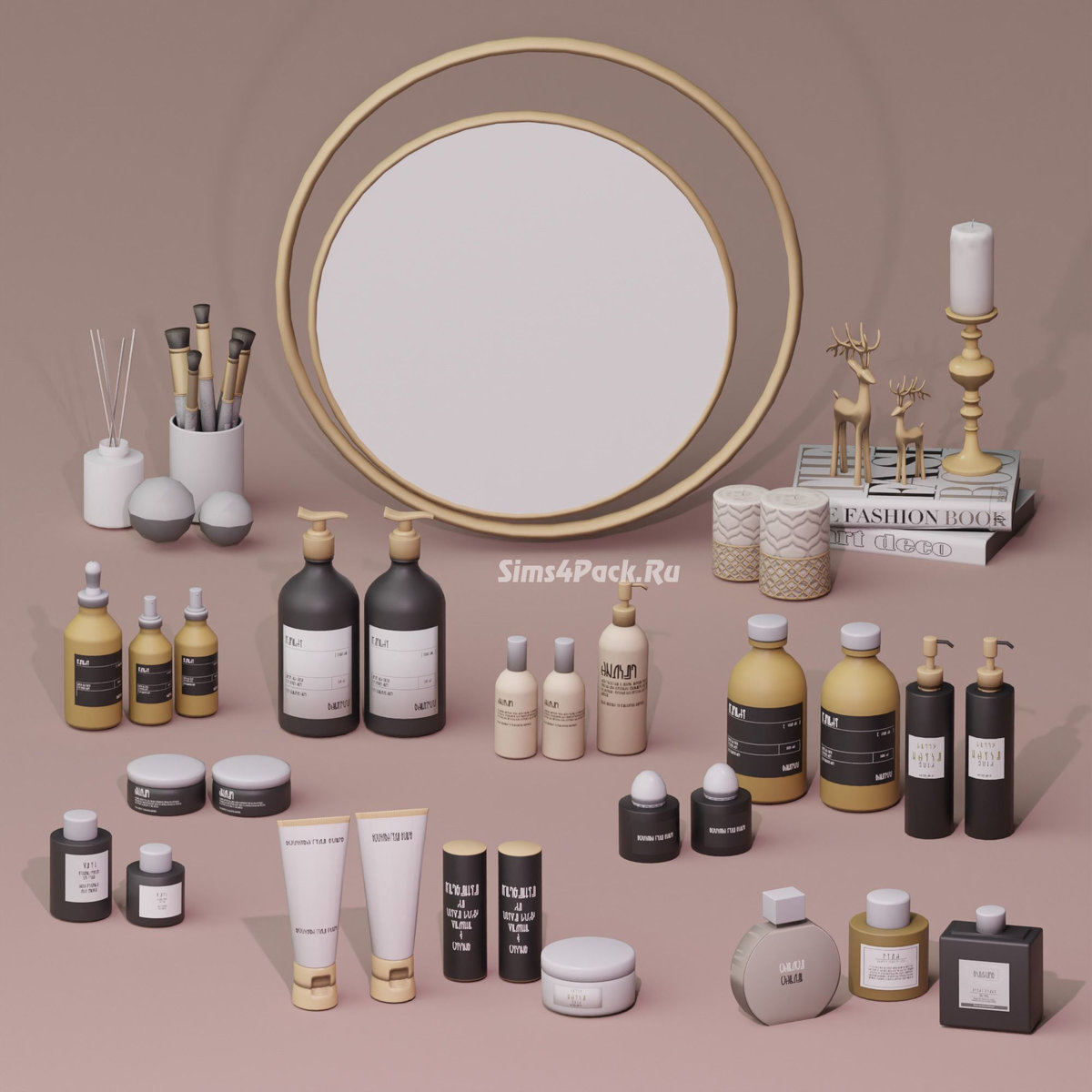 Сет для туалетного уголка "Simlish Cosmetic Clutter Set"