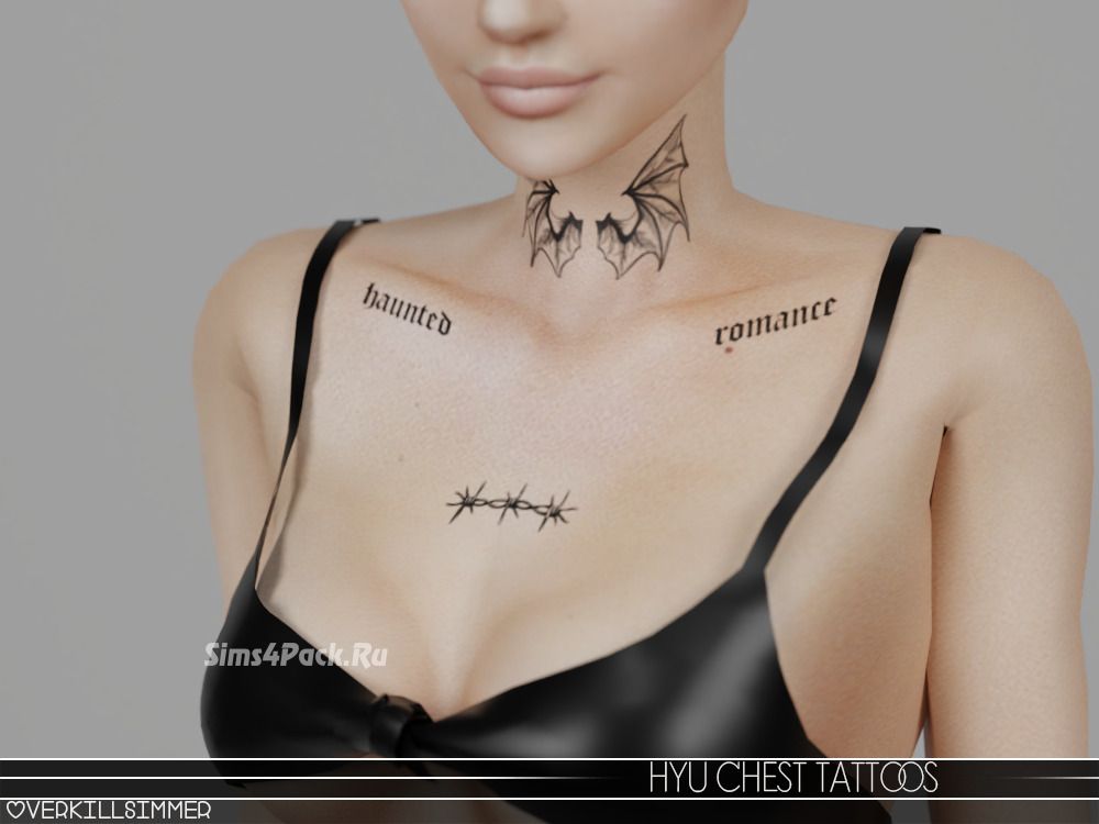 Тату для шеи, ключиц и груди "Hyu chest tattoos"