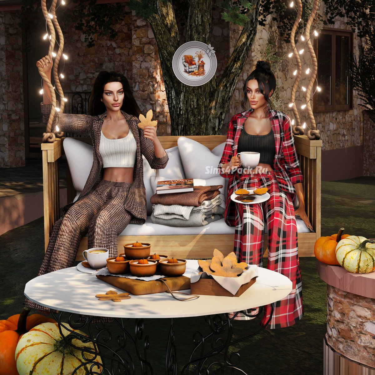 Женская пижама "PLAID SUIT 2P SET"