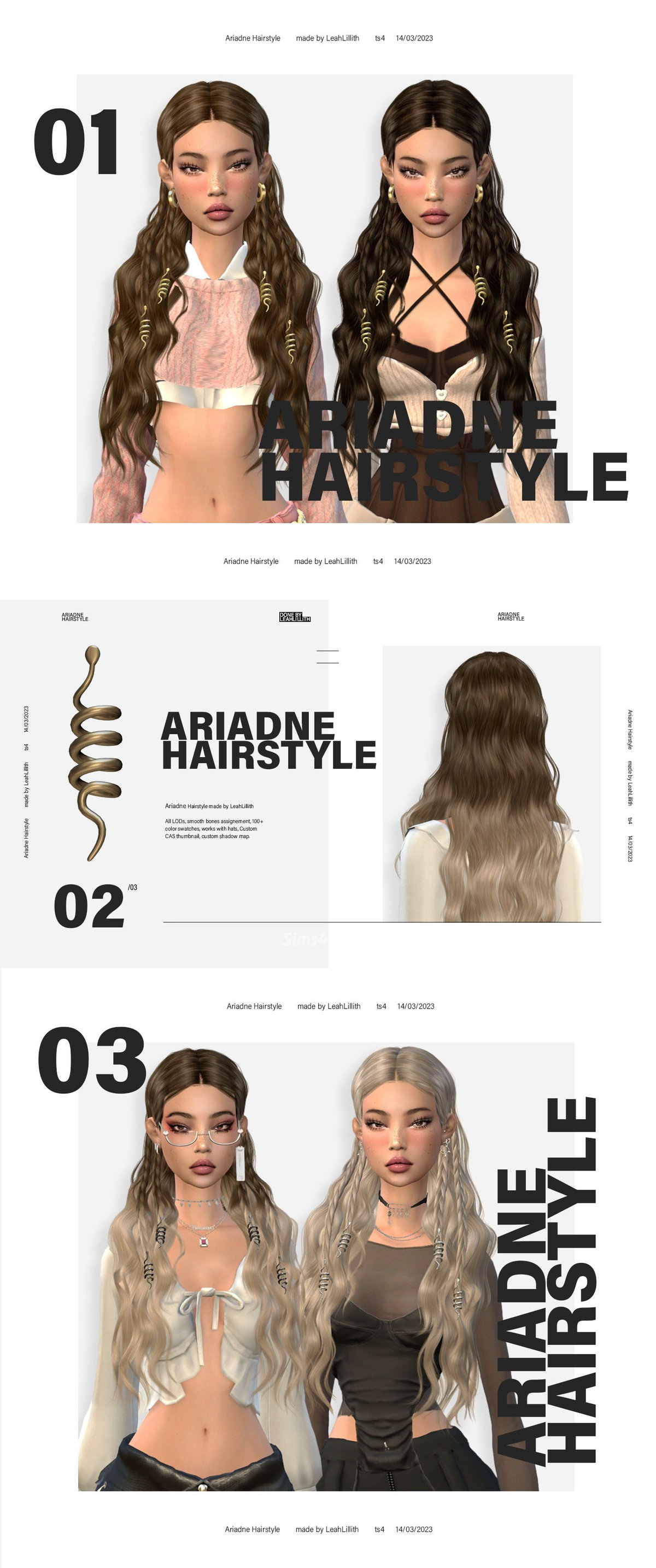 Женская прическа "Ariadne Hairstyle and accessories"