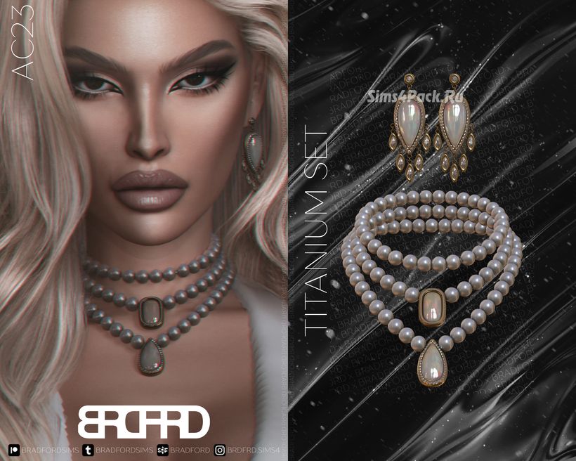 Комплект драгоценностей "TITANIUM SET"