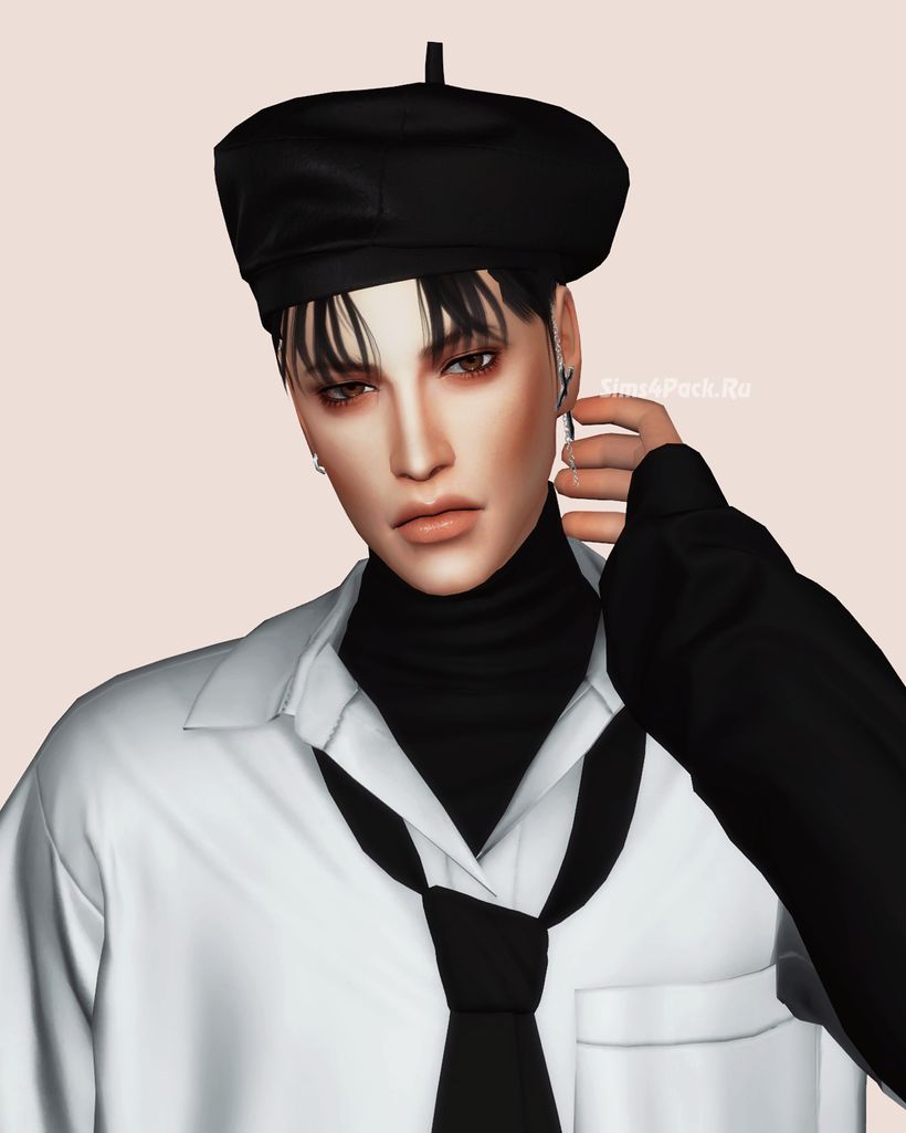 Берет для симов и симочек "Leather Beret"