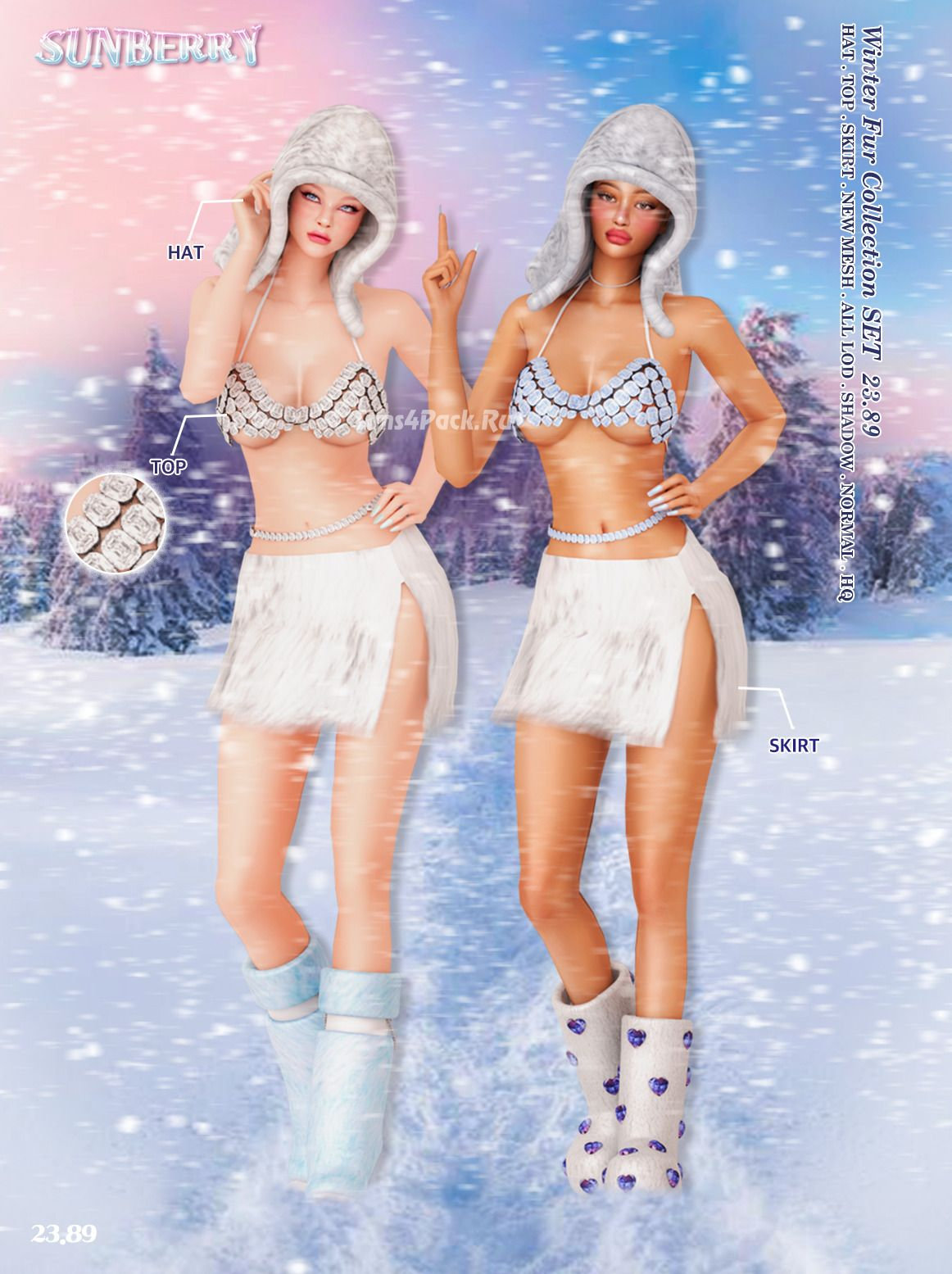 Зимний комплект для симочек "Winter fur Collection SET 23.89"