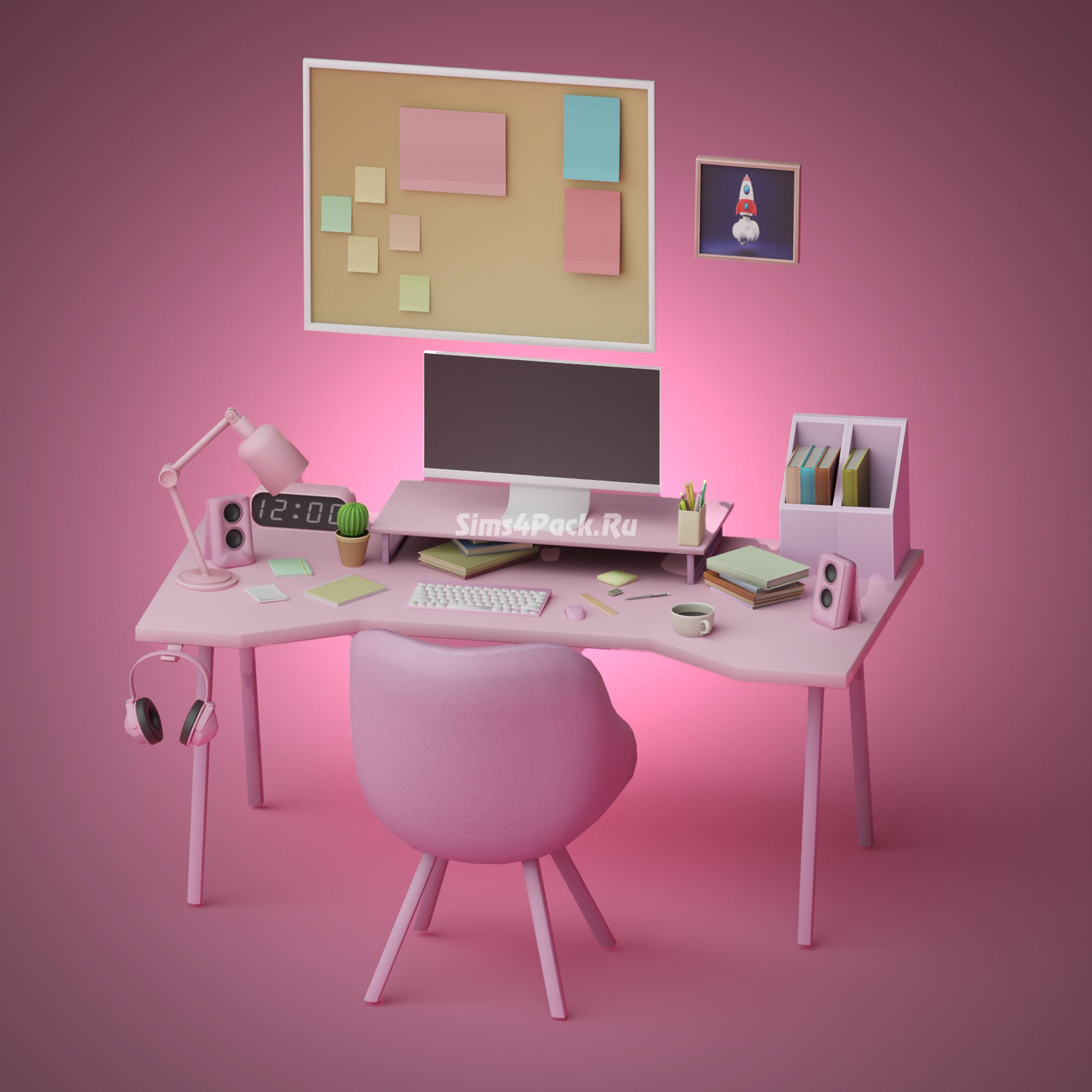 Сет для рабочего уголка "Chick Pink Workspace Set"