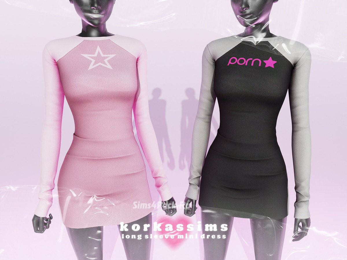 Платье "long sleeve mini dress"