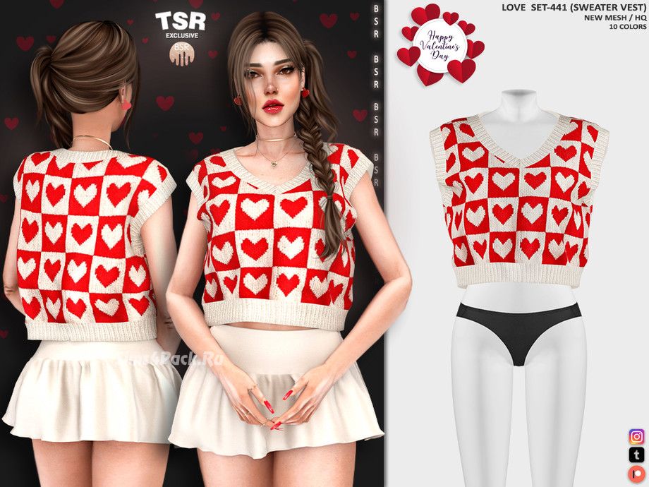 Жилетка и юбка "LOVE SET-441"