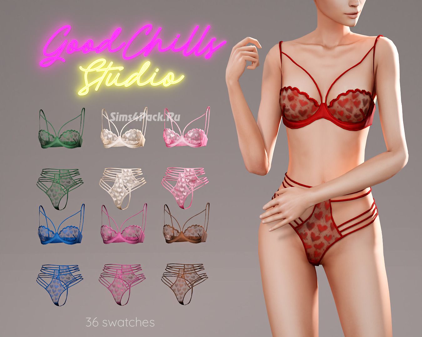 Комплект нижнего белья "Heart Print Set"