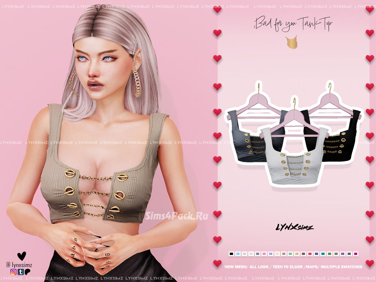 Женский топ "Bad for you Tank Top"