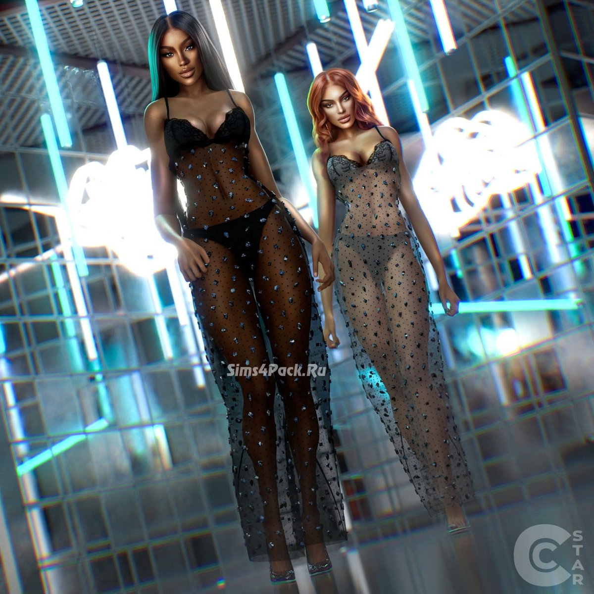 Платье "NICKI MINAJ STONE-COVERED DRESS"