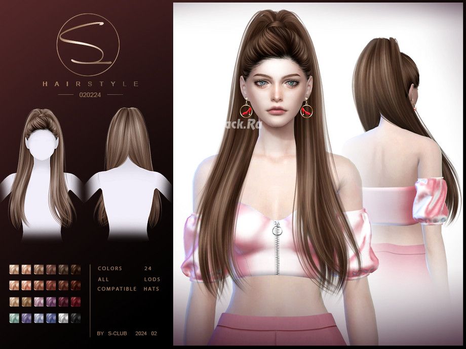 Женская прическа "High ponytail hairstyle 020224"