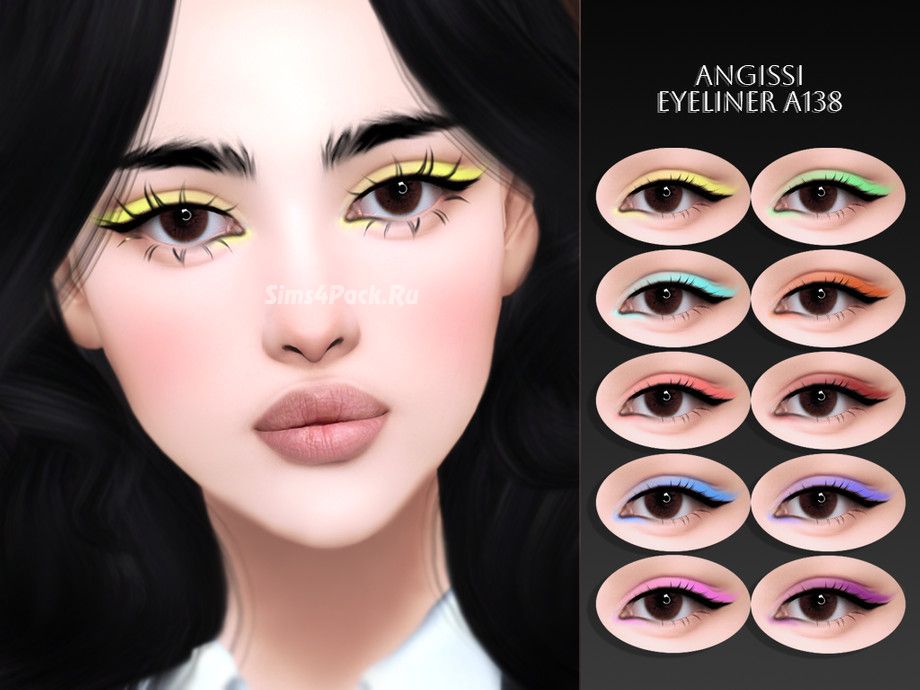Косметика и линзы "Eyeliner A138, EYES A165 and Lipstick A156"
