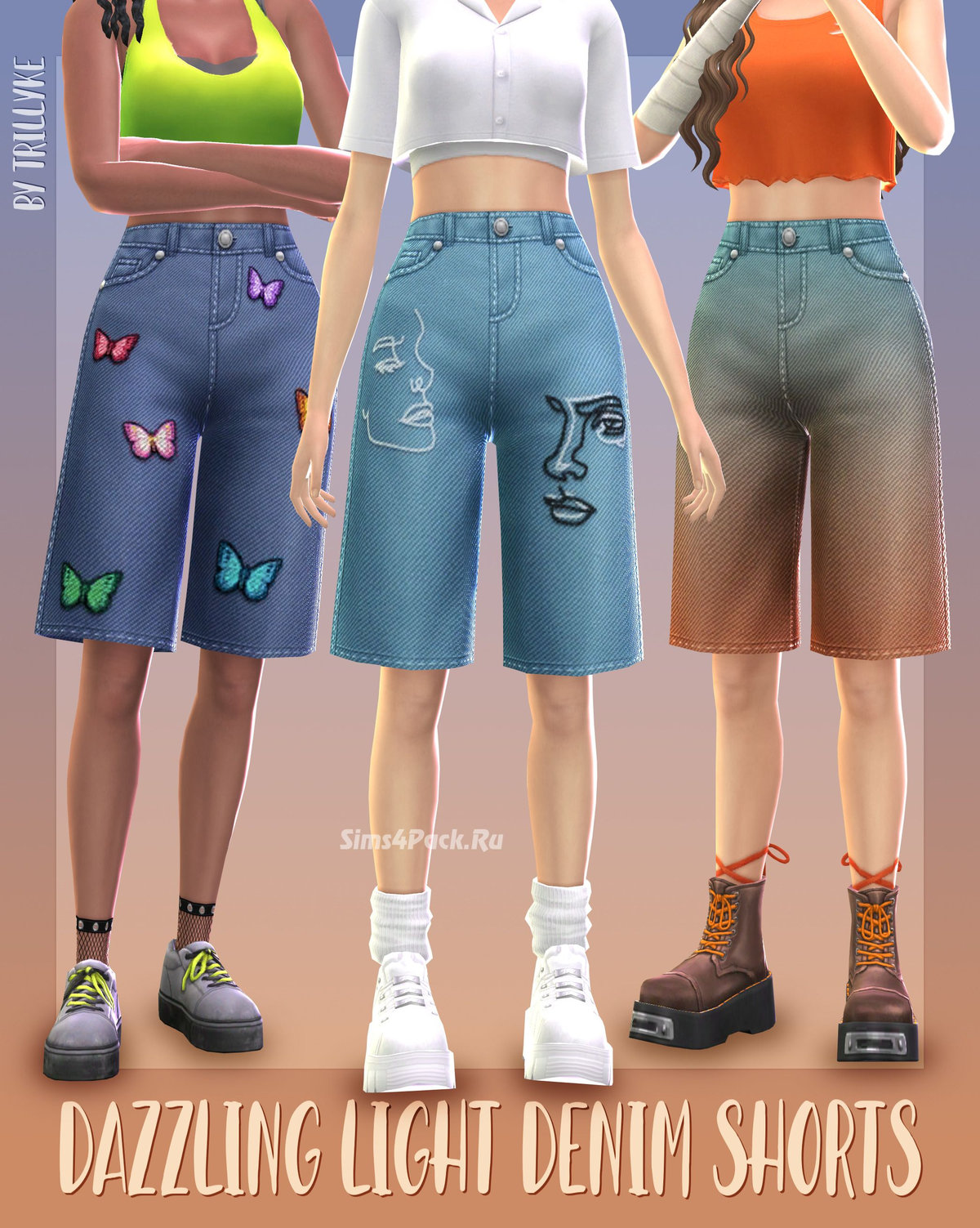 Женские джинсовые шорты "Dazzling Light Denim Shorts"